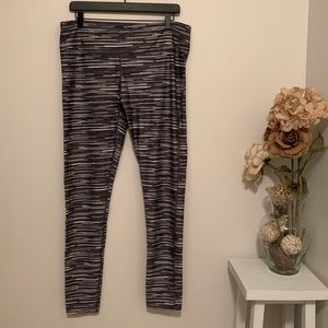 Grey Striped Under Armour Yoga Pants